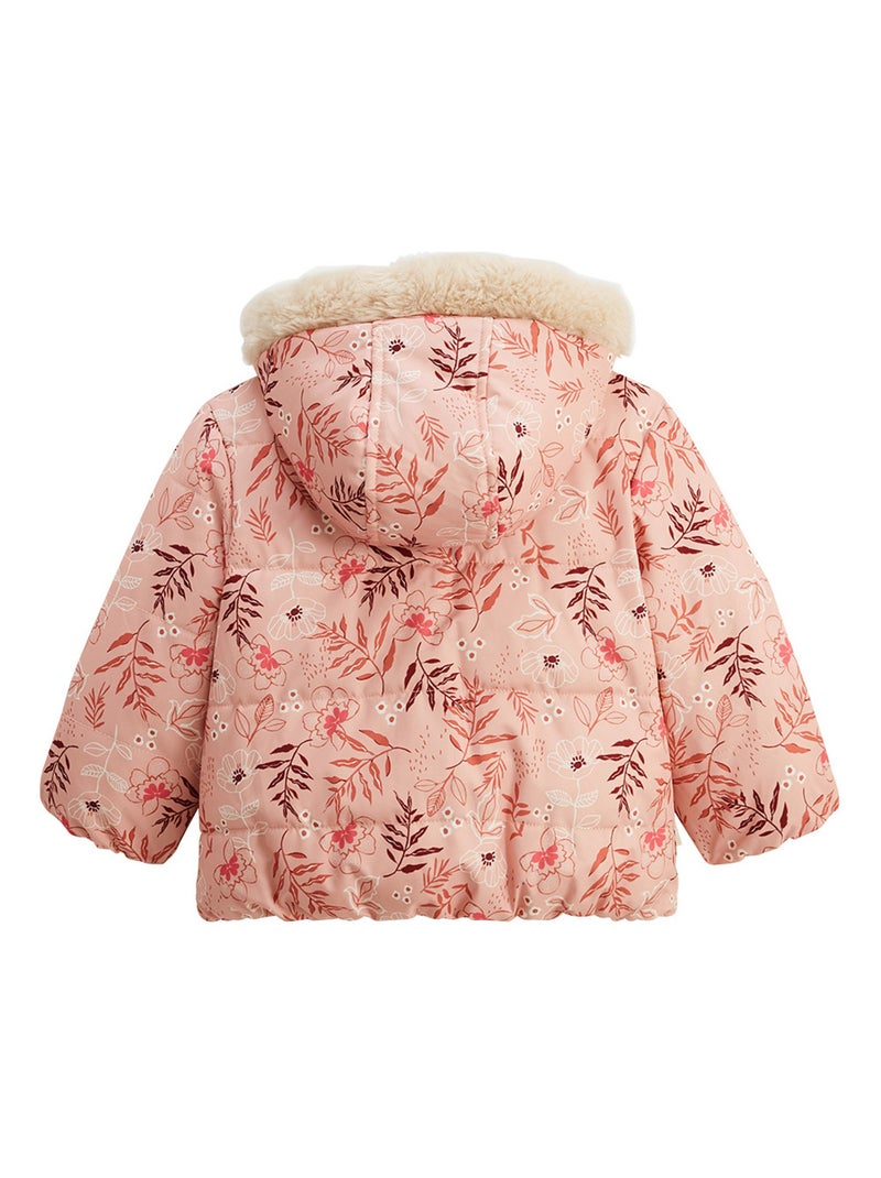 Doudoune r?versible enfant imperm?able avec capuche Manouk Rose - Kiabi