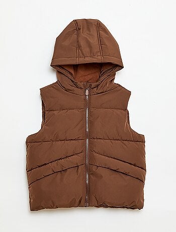 Doudoune sans manches à capuche