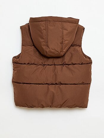 Doudoune sans manches à capuche
