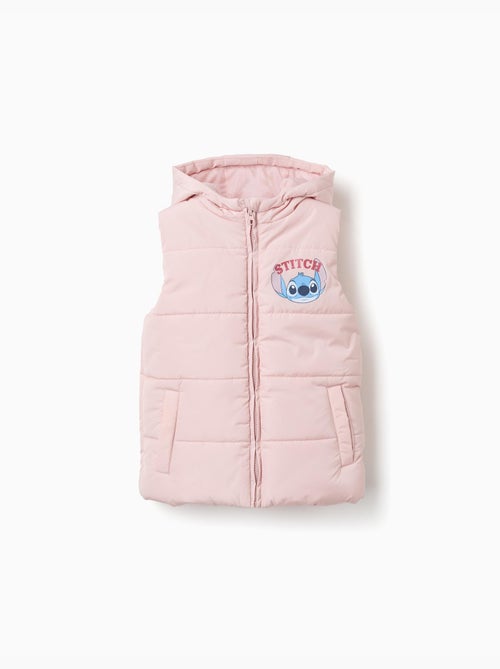Doudoune sans manches avec capuche et imprimés stitch - Kiabi
