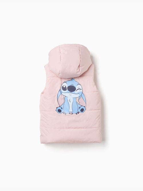 Doudoune sans manches avec capuche et imprimés stitch - Kiabi