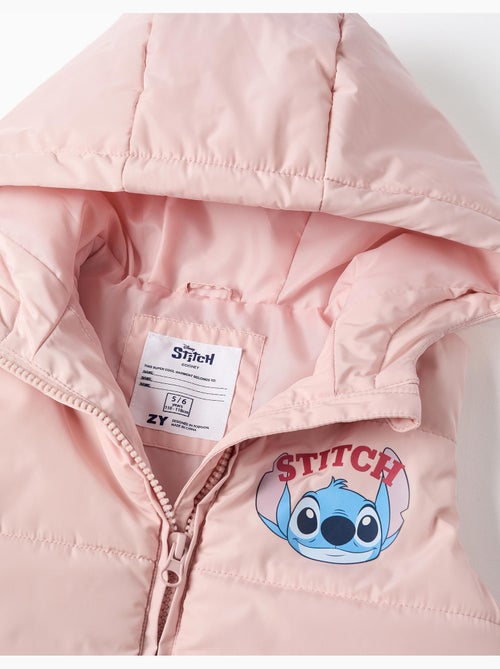 Doudoune sans manches avec capuche et imprimés stitch - Kiabi