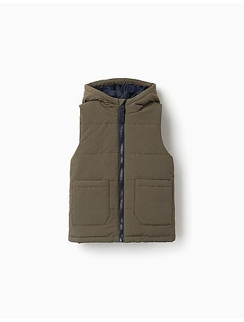 Doudoune sans manches avec capuche et poches