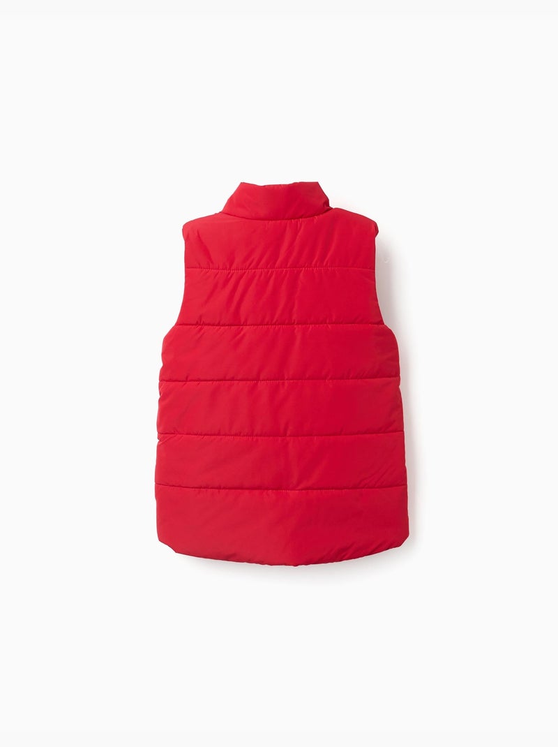 Doudoune sans manches avec doublure en polaire et poches Rouge - Kiabi