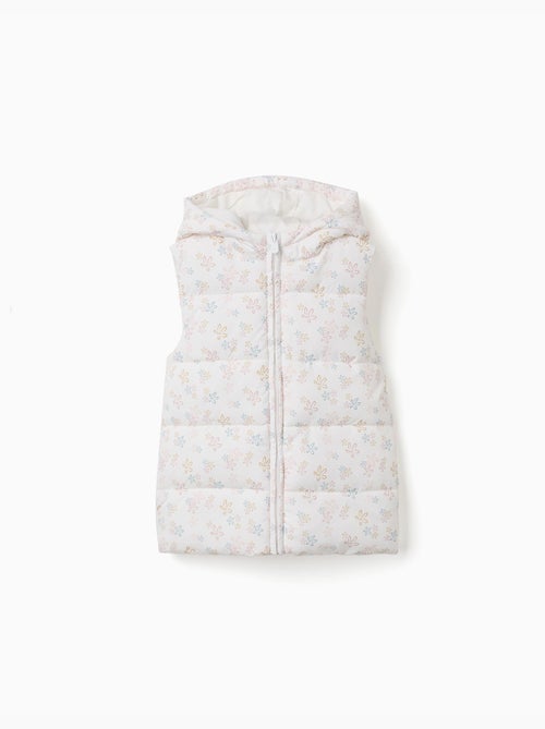 Doudoune sans manches avec motif floral - Kiabi