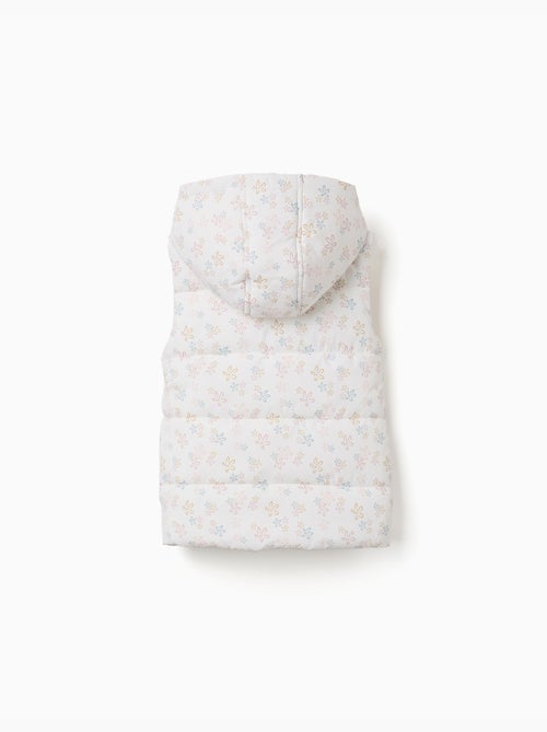 Doudoune sans manches avec motif floral - Kiabi