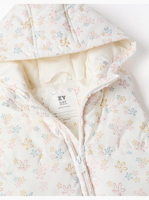 Doudoune sans manches avec motif floral - Kiabi