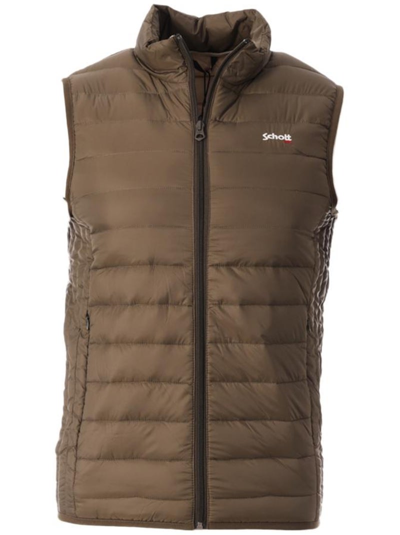 Doudoune Sans Manches Homme Schott Marron - Kiabi