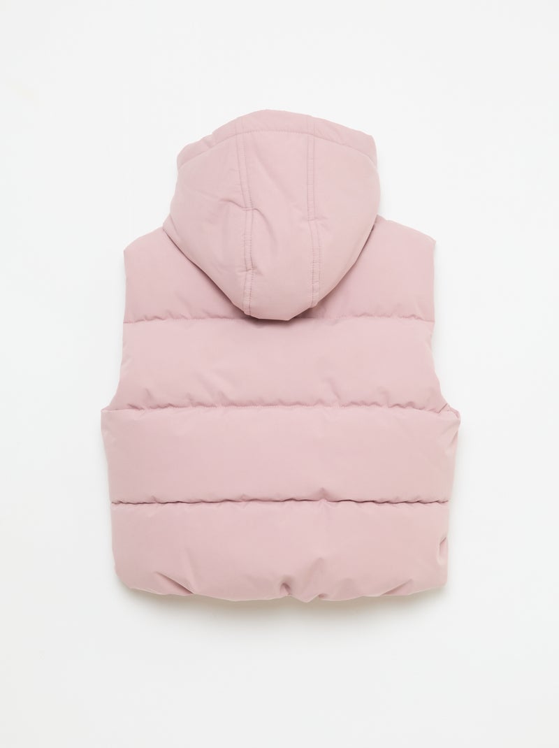 Doudoune sans manches matelassée Rose - Kiabi