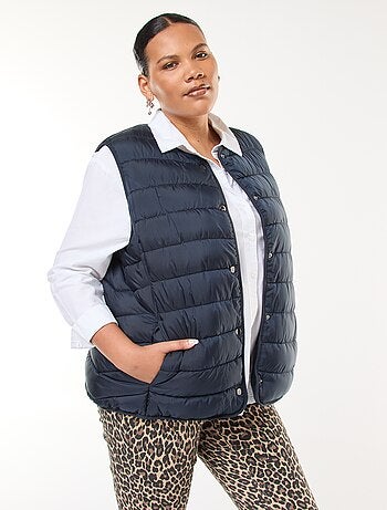 Doudoune sans manches pressionnée