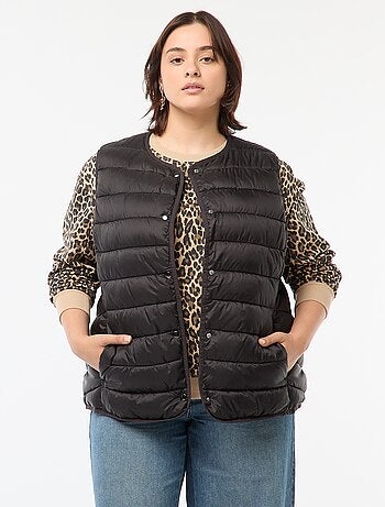 Doudoune sans manches pressionnée