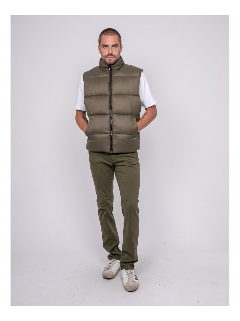 Doudoune sans manches zebalt Kaki - Kiabi