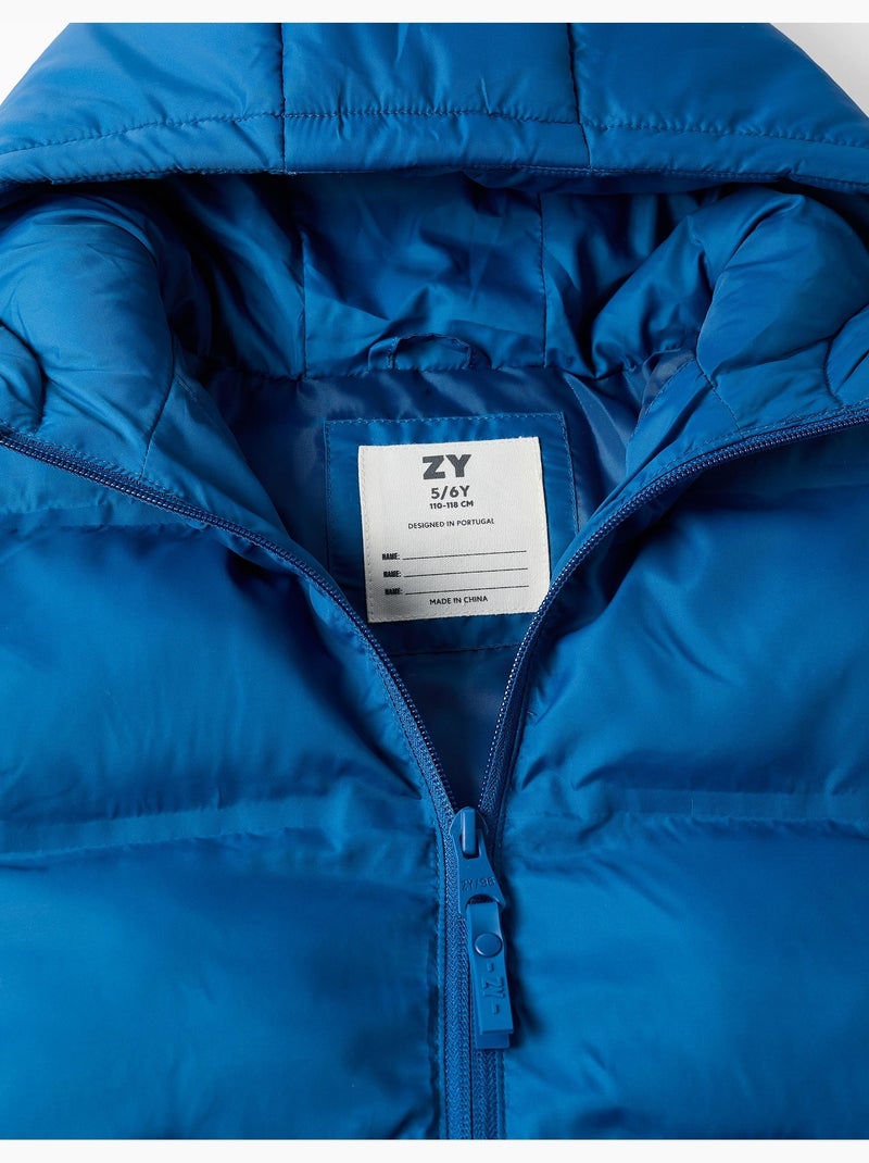 Doudoune thermique avec capuche et poches Bleu Bleu - Kiabi