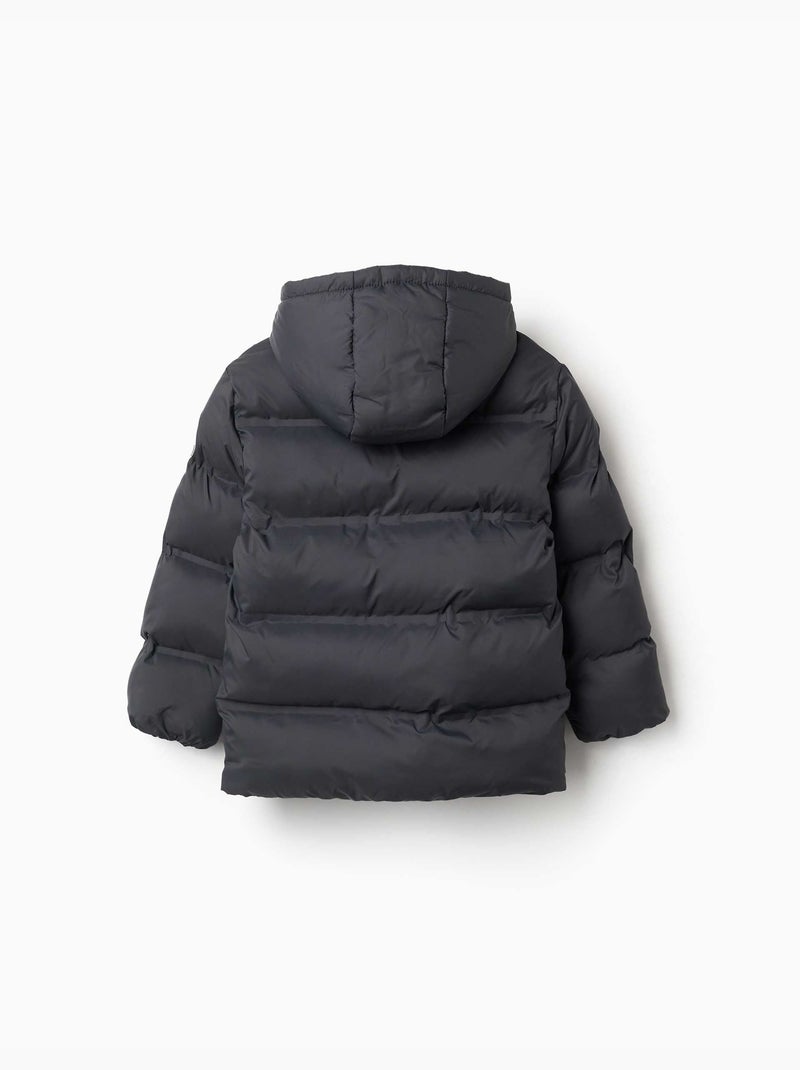 Doudoune thermique avec capuche et poches Gris foncé - Kiabi