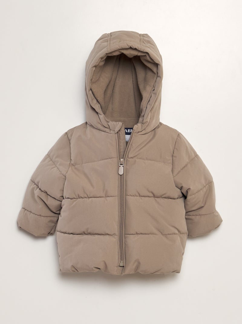 Doudoune unie Beige - Kiabi
