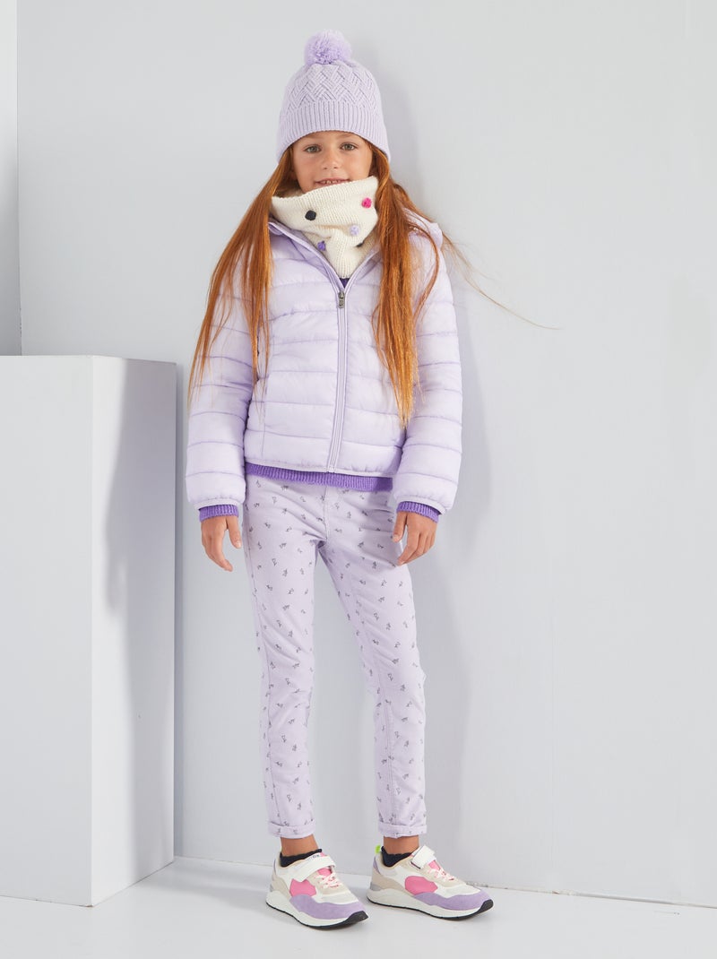 Doudoune unie matelassée Lilas - Kiabi