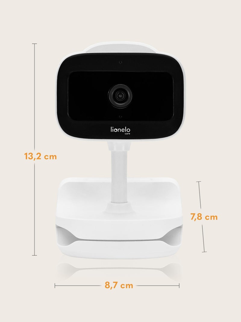 Draadloze videobabyfoon LIONELO Babyline Go – Tot 5 uur – Bevestigingsclip Wit Wit Zwart - Kiabi