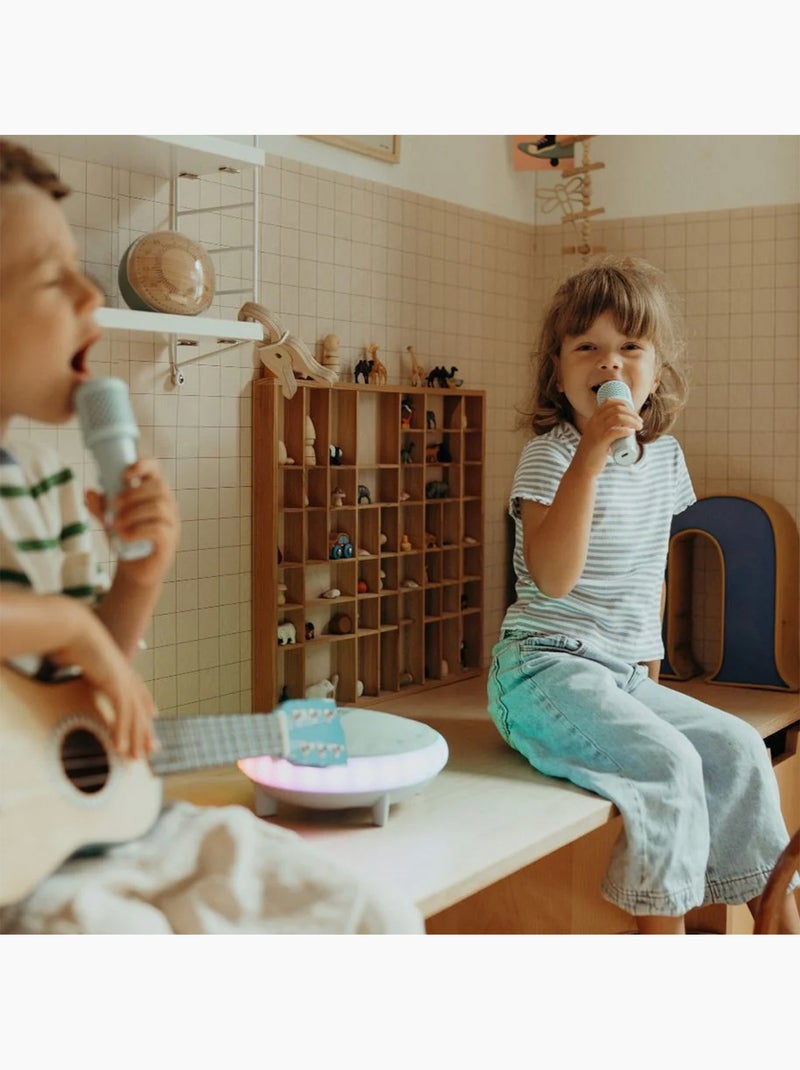 Draagbare verlichte kinderkaraoke met 2 microfoons | kidywolf Groen - Kiabi