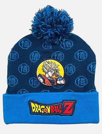Dragon ball z - bonnet avec pompom et motifs garçon