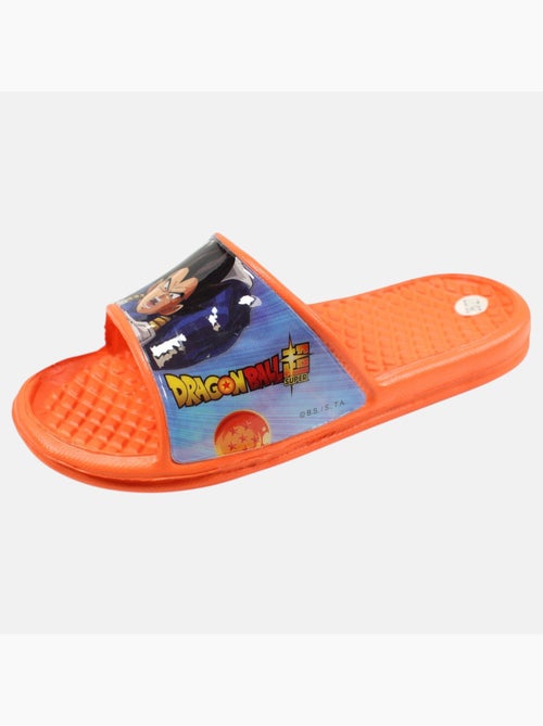 Dragon Ball Z - Claquettes enfant orange avec bride large et motif personnage - Kiabi