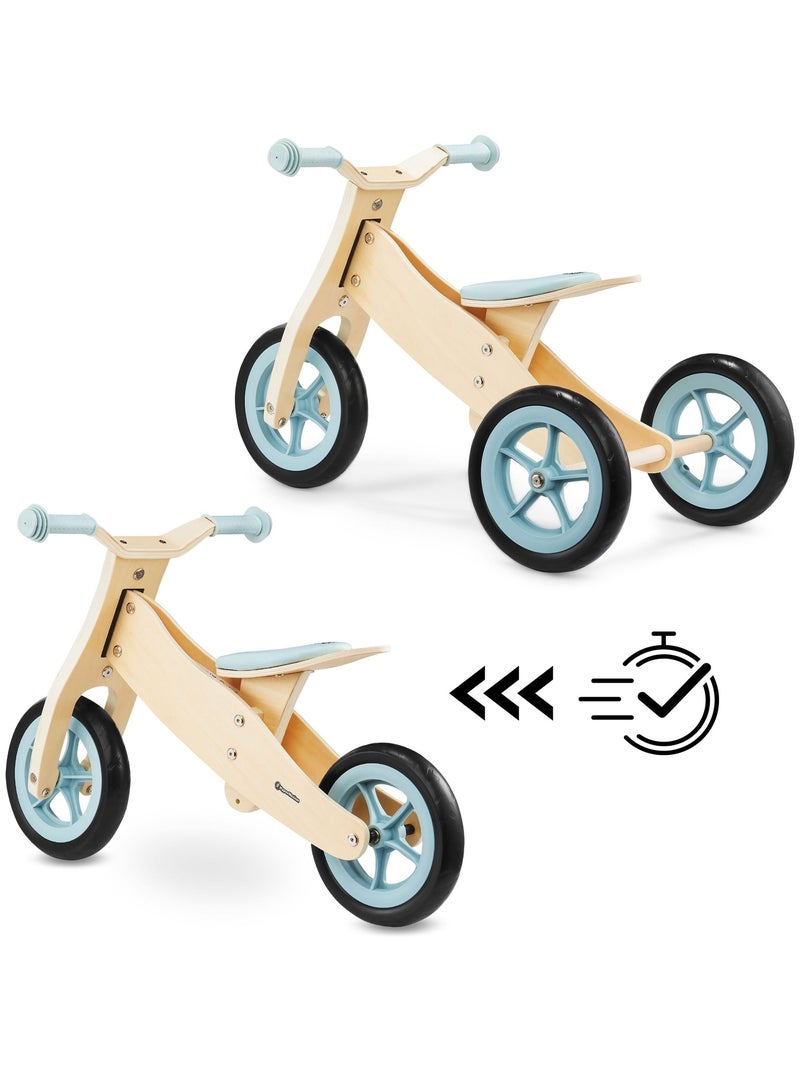 Draisienne enfant en bois,  tricycle evolutif 3 ou 2 roues, 30 kg max- premier vélo N/A - Kiabi