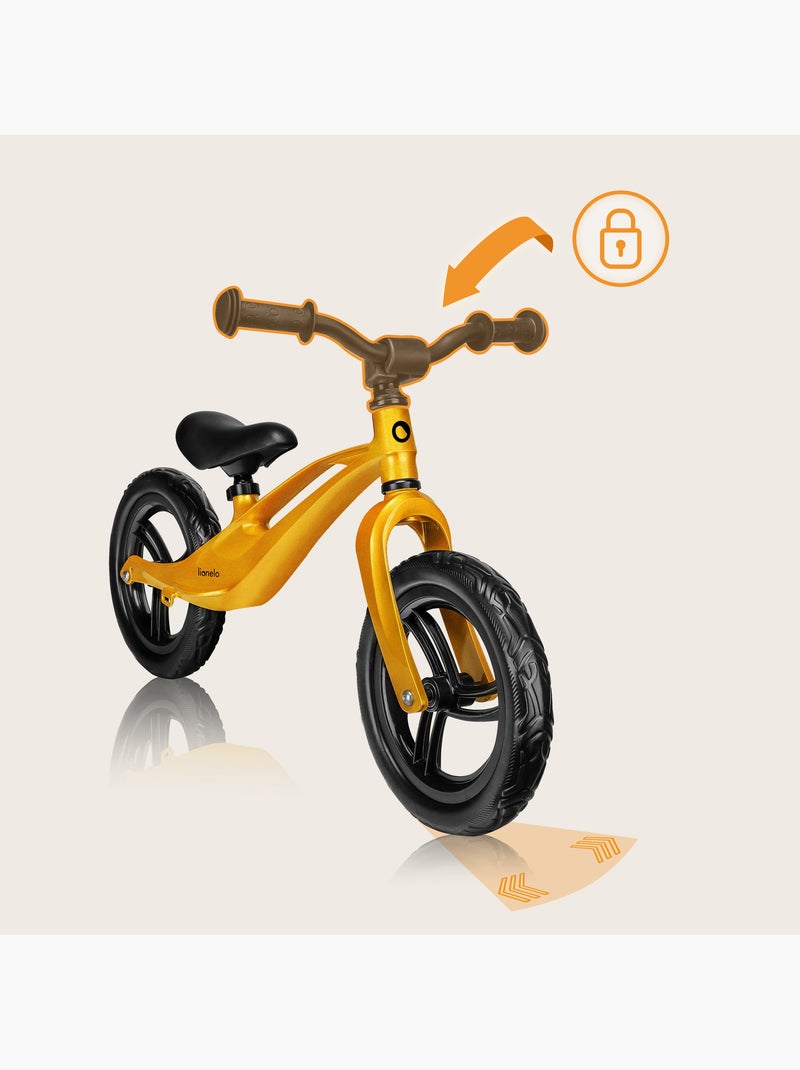 Draisienne LIONELO Bart - Vélo enfant - Jusqu'à 30 kg - Légère - Réglage du guidon et de la selle Noir Jaune Noir - Kiabi