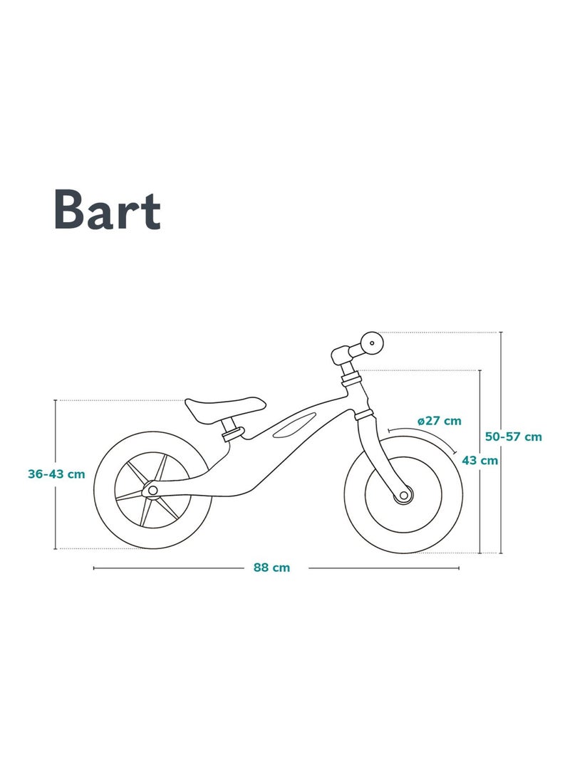 Draisienne LIONELO Bart - Vélo enfant - Jusqu'à 30 kg - Légère - Réglage du guidon et de la selle Noir Jaune Noir - Kiabi