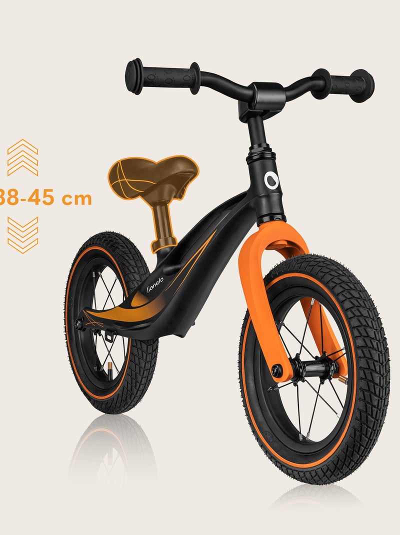 Draisienne LIONELO Bart Air- Vélo enfant - Jusqu'à 30 kg - Légère - Réglage du guidon et de la selle Noir - Kiabi