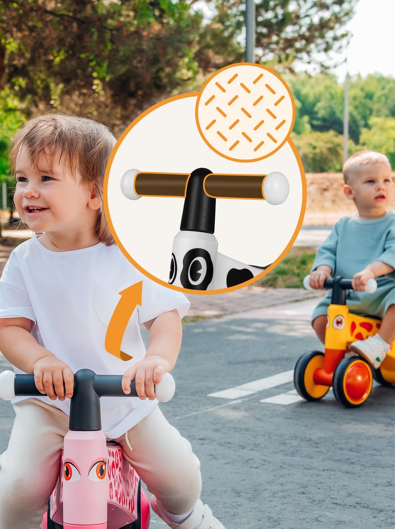 Draisienne LIONELO Sammy - Vélo enfant - 4 Roues - Ergonomique Blanc/Citron vert/Rose foncé/Turquoise - Kiabi