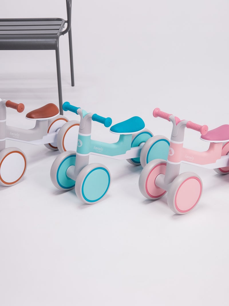 Draisienne LIONELO Villy - Vélo enfant - 4 Roues - Amorti à l'Avant - Siège Ergonomique Gris Marron - Kiabi