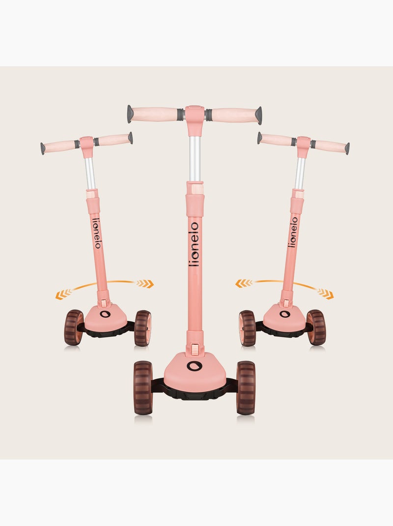Draisienne trottinette evolutive LIONELO Franky - Roues éclairées - Jusqu’à 50 kg - Panier Rose - Kiabi