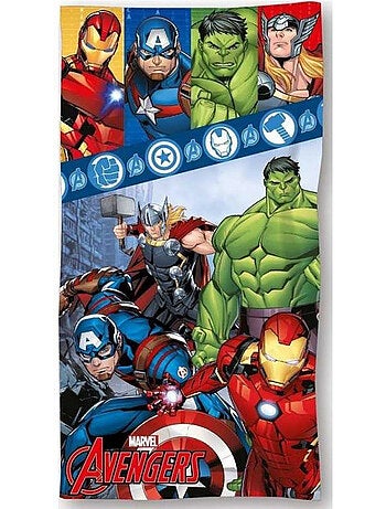Drap de bain Avengers 100% coton imprimé Marvel