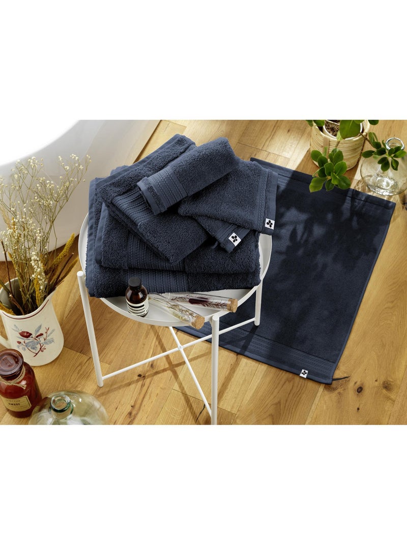 Drap de douche – coton épais 600 g/m² – garance argile Bleu foncé - Kiabi