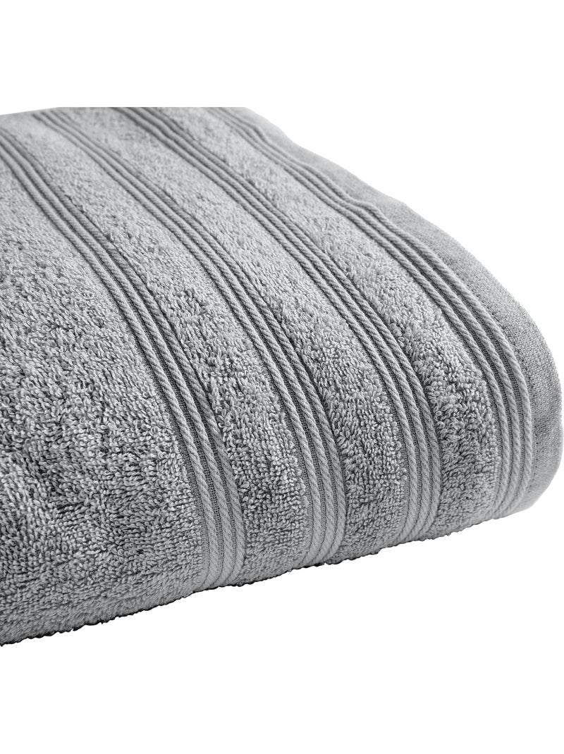 Drap de douche spa 100% coton 400 gr/m² Gris clair - Kiabi