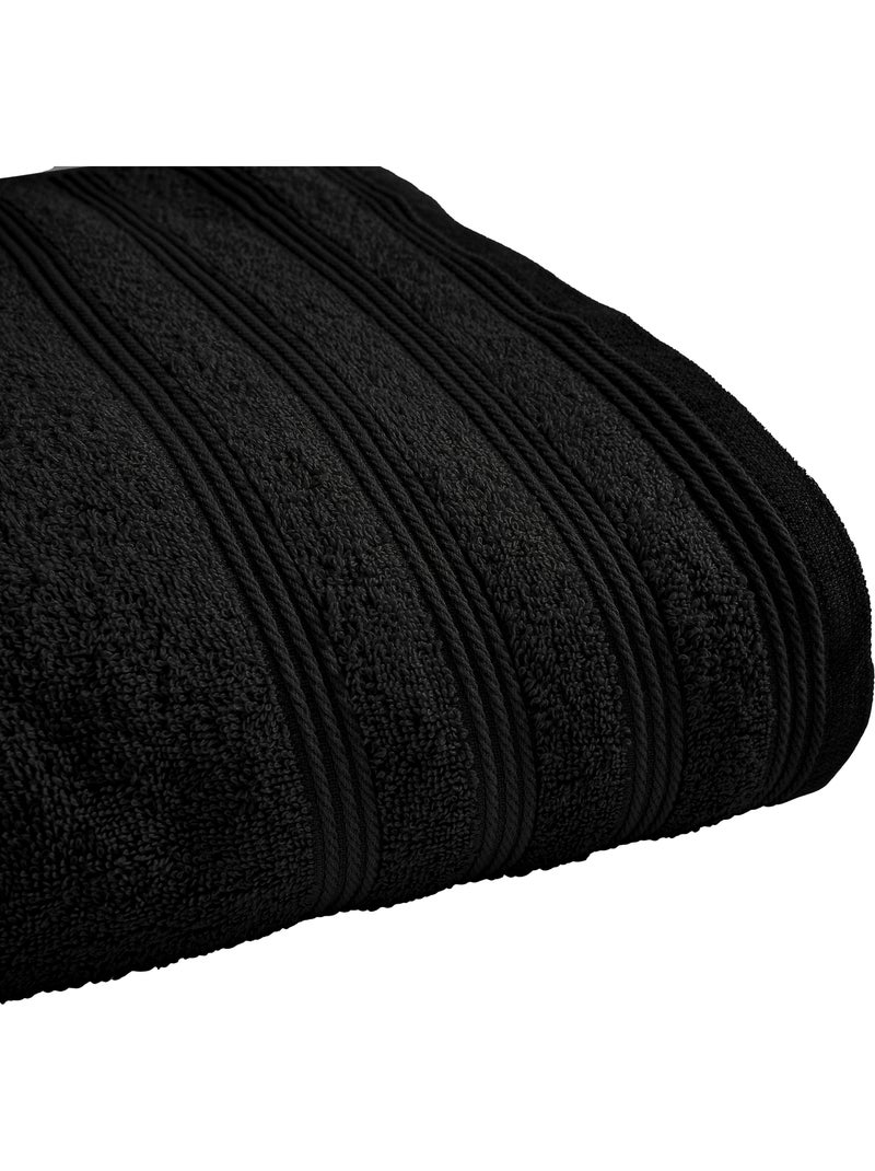 Drap de douche spa 100% coton 400 gr/m² Noir - Kiabi