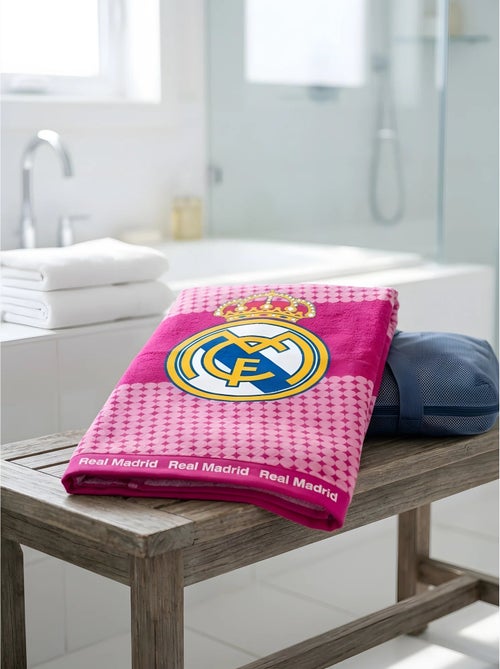 Drap de plage coton 100% 350 gsm real madrid - Kiabi