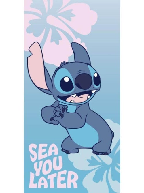 Drap de Plage Disney Stitch 70x140 cm 100% Polyester - Kiabi Drap de Plage Disney Stitch 70x140 cm 100% Polyester - Kiabi