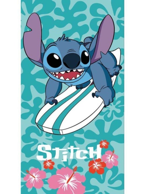 Drap de Plage Disney Stitch 70x140 cm 100% Polyester - Kiabi Drap de Plage Disney Stitch 70x140 cm 100% Polyester - Kiabi