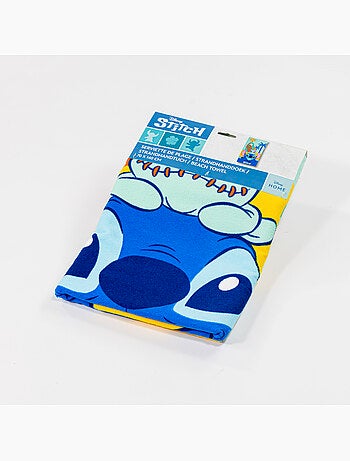 Drap de Plage Disney Stitch 70x140 cm 100% Polyester | Stitch & Scrump Surf Bleu Turquoise Hawaï