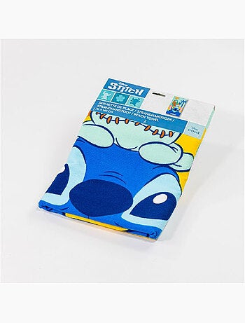 Drap de Plage Disney Stitch 70x140 cm 100% Polyester | Stitch & Scrump Surf Bleu Turquoise Hawaï