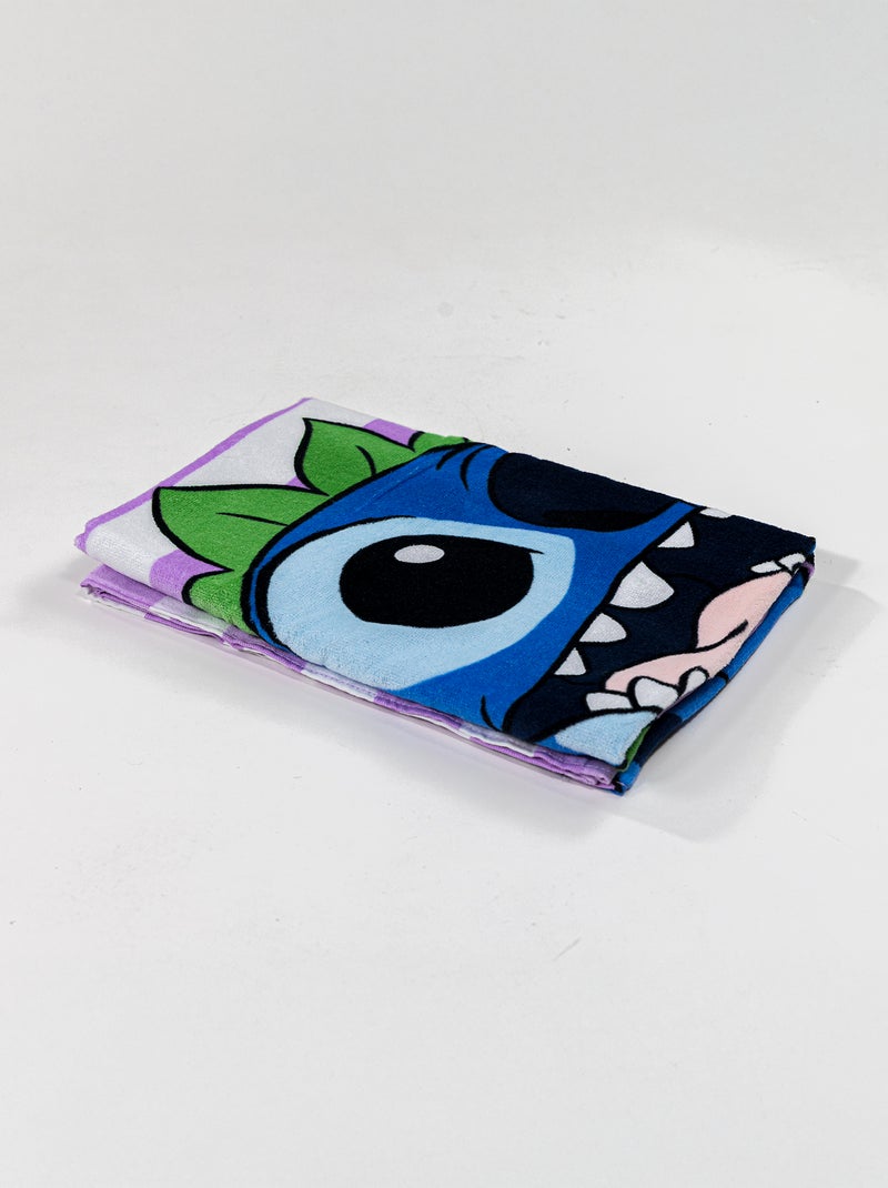 Drap de plage 'Disney' 'Stitch' en coton 70X140 Violet - Kiabi