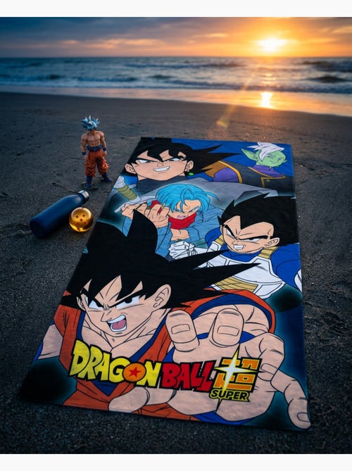 Drap de Plage Dragon Ball Super 70x140 cm 100% Polyester - Kiabi Drap de Plage Dragon Ball Super 70x140 cm 100% Polyester - Kiabi