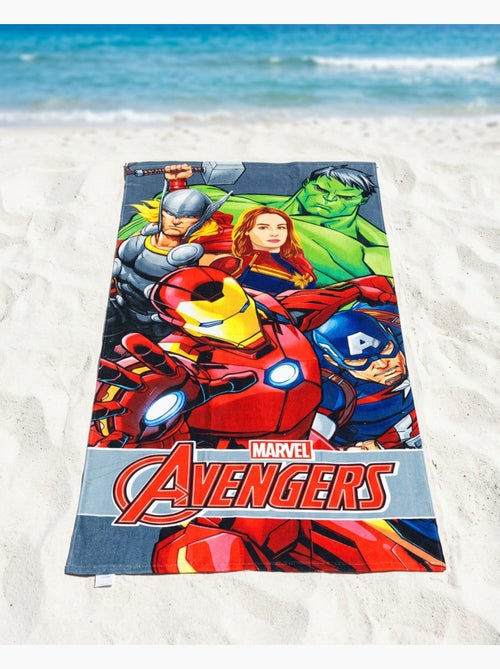 Drap de Plage Enfant Avengers Marvel 70x140 cm 100% Polyester - Kiabi