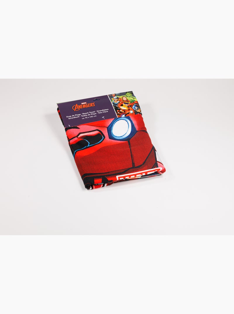 Drap de Plage Enfant Avengers Marvel 70x140 cm 100% Polyester Noir Multicolore Gris - Kiabi