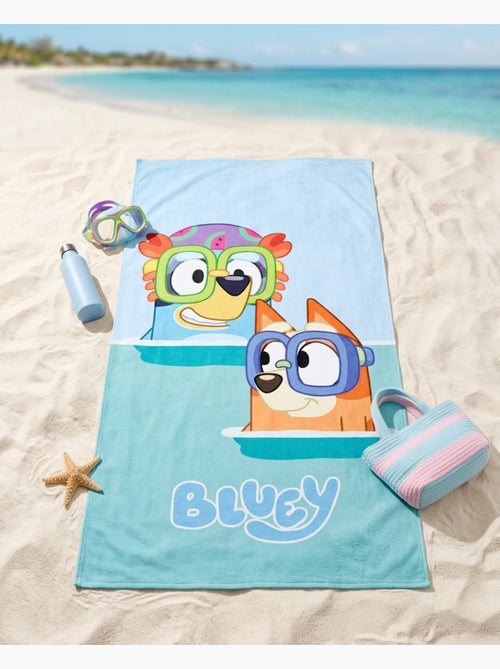 Drap de Plage Enfant Bluey 70x140 cm 100% Coton - Kiabi Drap de Plage Enfant Bluey 70x140 cm 100% Coton - Kiabi