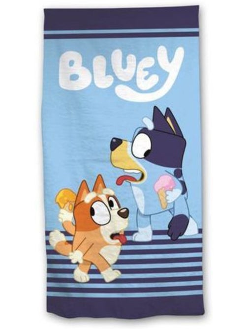 Drap de Plage Enfant Bluey 70x140 cm 100% Polyester - Kiabi Drap de Plage Enfant Bluey 70x140 cm 100% Polyester - Kiabi