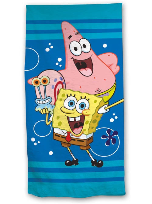 Drap de Plage Enfant Bob l'Éponge 70x140 cm 100% Polyester - Kiabi Drap de Plage Enfant Bob l'Éponge 70x140 cm 100% Polyester - Kiabi