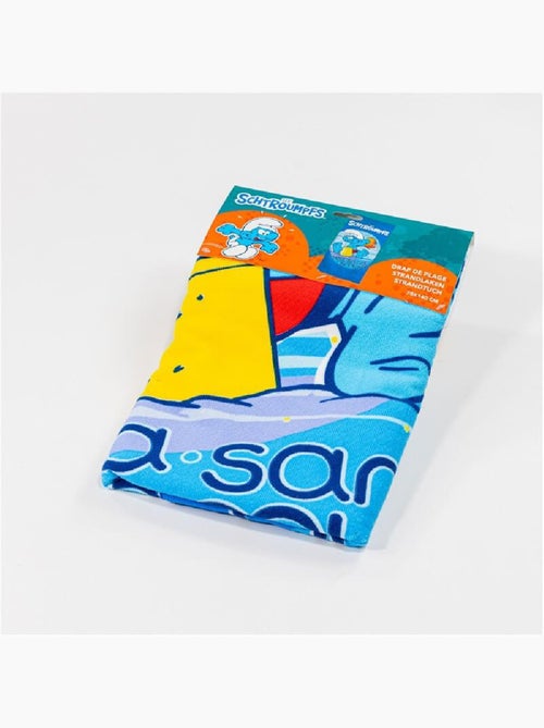 Drap de Plage Enfant Les Schtroumpfs 70x140 cm 100% Polyester - Kiabi Drap de Plage Enfant Les Schtroumpfs 70x140 cm 100% Polyester - Kiabi