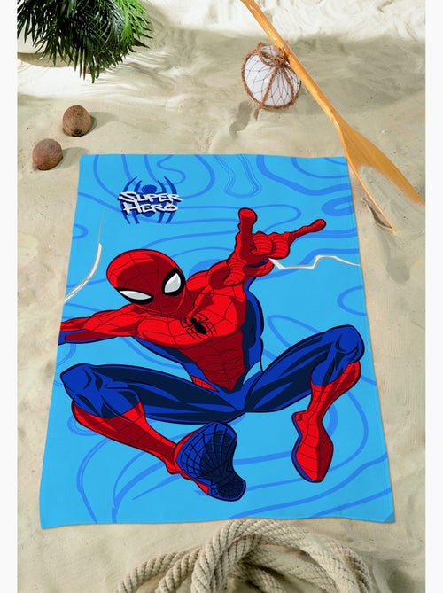 Drap de Plage Enfant Spider-Man Marvel 70x140 cm 100% Coton - Kiabi