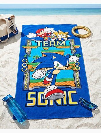 Drap de Plage Enfant Team Sonic 70x140 cm 100% Polyester